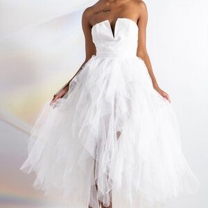 White tulle dress